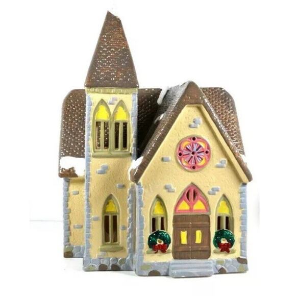 Department 56 Original Snow Village Redeemer Church 5127-6 w/ Light Cord/No Box - Picture 1 of 8